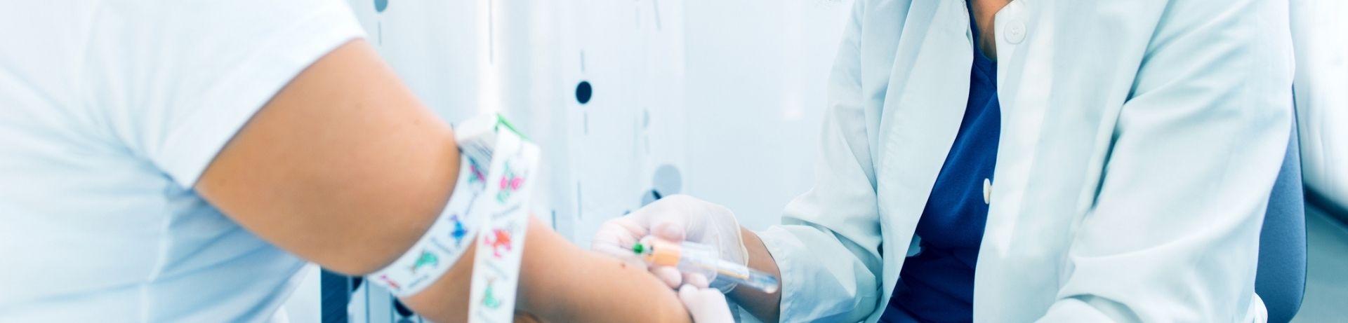 Woman getting her blood drawn