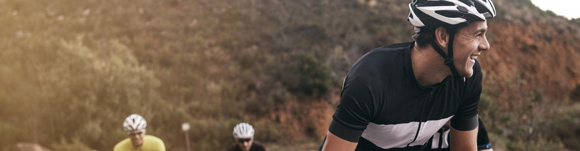 Male cyclists on a ride